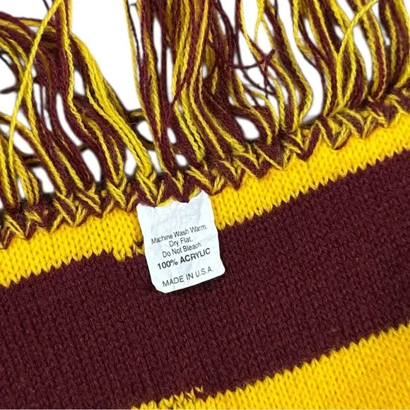Arizona State University Scarf Gold and Burgundy One Size - Picture 2 of 5